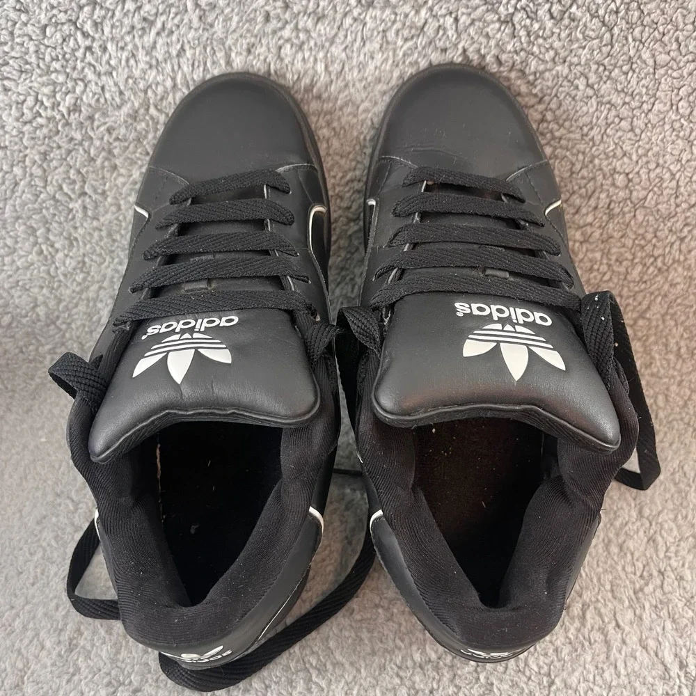 Adidas Original Master ST Mens Size 8 Black White Skate Casual VTG Shoes 046287‎